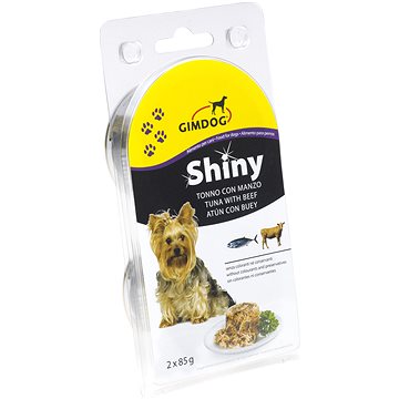 GimDog Shiny Dog tuňák hovězí 2 × 85 g (4002064904528)
