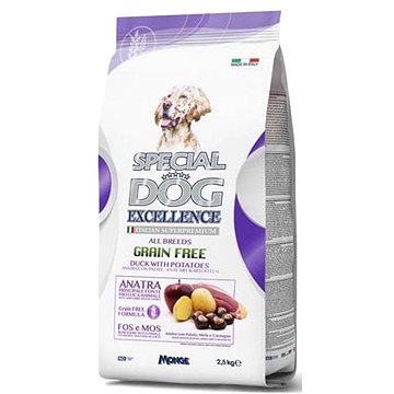 Monge Special Dog Excellence all Breeds GRAIN FREE kachna a brambory 2,5kg (8009470059961)
