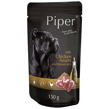 Piper Adult kuřecí srdce a hnědá rýže 150g (5902921301752)