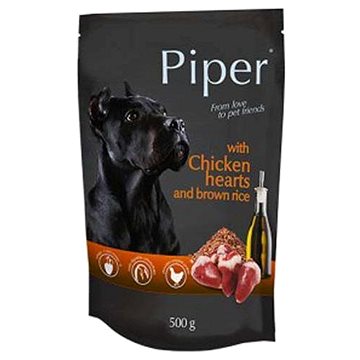 Piper Adult kapsička pro psy kuřecí srdce a hnědá rýže 500g (5902921300298)