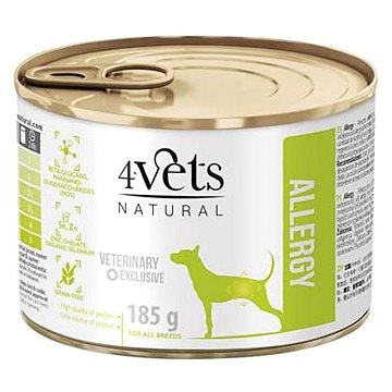 4Vets Natural Veterinary Exclusive allergy Dog Lamb 185g (5902811741187)