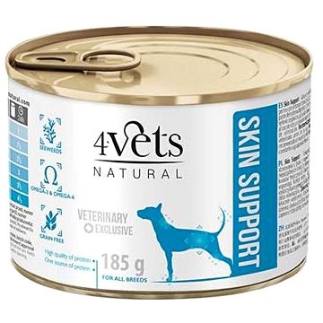 4Vets Natural Veterinary Exclusive SKIN SUPPORT Dog 185g (5902811741156)