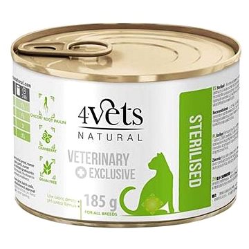 4Vets Natural Veterinary Exclusive Sterilised Cat 185g (5902811741330)