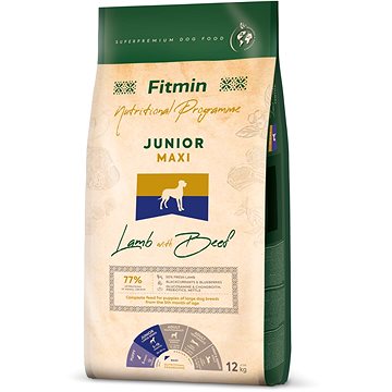 Fitmin dog maxi junior lamb&beef 12 kg (8595237033362)