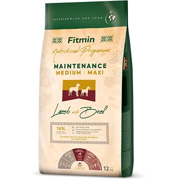 Fitmin dog medium maxi maintenance lamb&beef 12 kg (8595237033324)