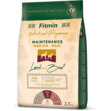 Fitmin dog medium maxi maintenance lamb&beef 2,5 kg (8595237032617)