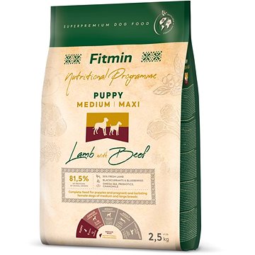 Fitmin dog medium maxi puppy lamb&beef 2,5 kg (8595237033263)