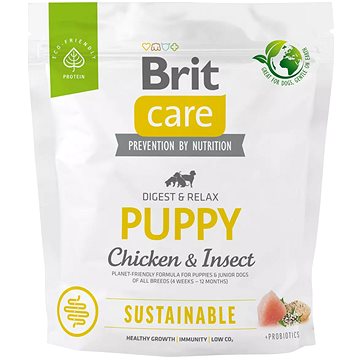 Brit Care Dog Sustainable s kuřecím a hmyzem Puppy 1 kg (8595602558643)