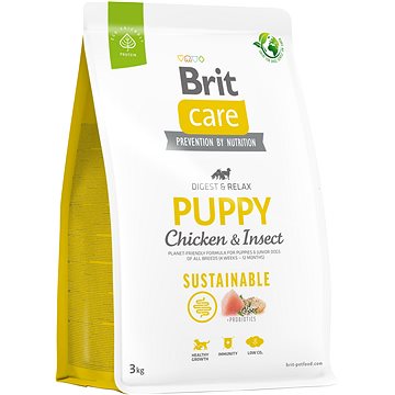 Brit Care Dog Sustainable s kuřecím a hmyzem Puppy 3 kg (8595602558636)