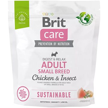 Brit Care Dog Sustainable s kuřecím a hmyzem Adult Small Breed 1 kg (8595602558674)