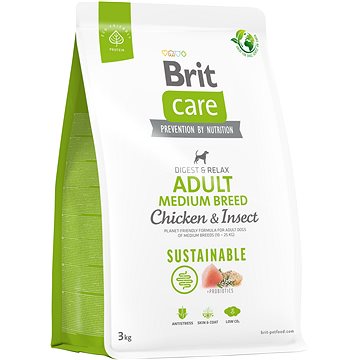 Brit Care Dog Sustainable s kuřecím a hmyzem Adult Medium Breed 3 kg (8595602558698)