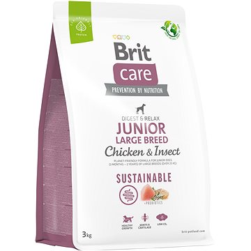 Brit Care Dog Sustainable s kuřecím a hmyzem Junior Large Breed 3 kg (8595602558728)