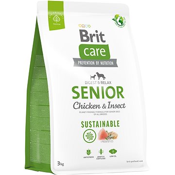 Brit Care Dog Sustainable s kuřecím a hmyzem Senior 3 kg (8595602558780)