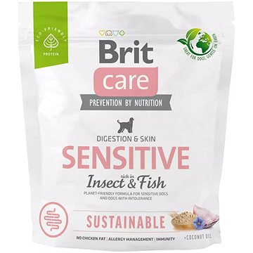 Brit Care Dog Sustainable s hmyzem a rybou Sensitive 1 kg (8595602559213)