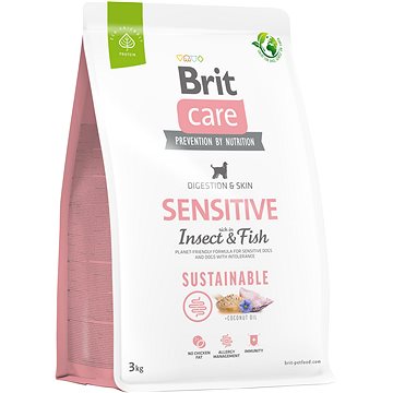 Brit Care Dog Sustainable s hmyzem a rybou Sensitive 3 kg (8595602559206)