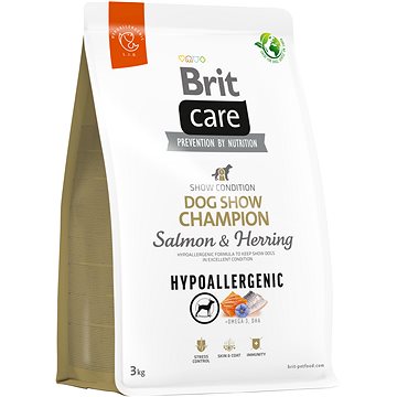 Brit Care Dog Hypoallergenic s lososem a sleděm Dog Show Champion 3 kg (8595602559114)