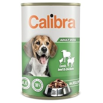 Calibra Dog konzerva lamb, beef & chick. in jelly 1240 g (8594062089674)