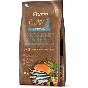 Fitmin Purity Dog grain free Adult & Junior Fish Menu 12 kg (8595237034017)