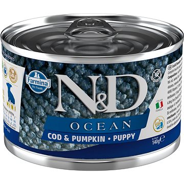 N&D Dog Ocean puppy Codfish & Pumpkin Mini 140 g (8606014102925)
