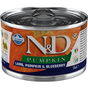 N&D Dog Pumpkin adult Lamb & Blueberry Mini 140 g (8606014102338)