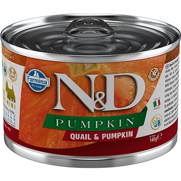 N&D Dog Pumpkin adult Quail & Pumpkin Mini 140 g (8606014102345)