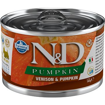 N&D Dog Pumpkin adult Venison & Pumpkin Mini 140 g (8606014102352)