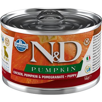 N&D Dog Pumpkin puppy Chicken & Pomegranate Mini 140 g (8606014105711)