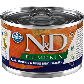N&D Dog Pumpkin starter Lamb & Blueberry Mini 140 g (8606014102932)