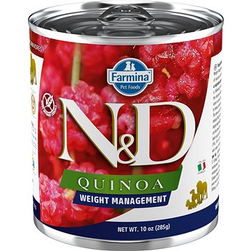 N&D Dog Quinoa ad. weight mngmnt Lamb & Brocolli 285 g (8606014102666)