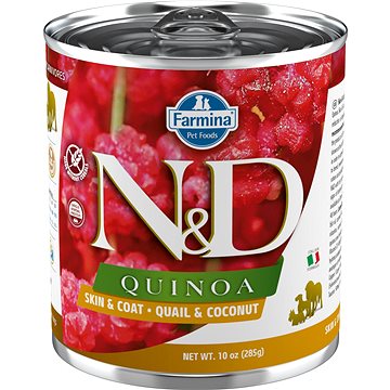 N&D Dog Quinoa adult Quail & Coconut 285 g (8606014102642)