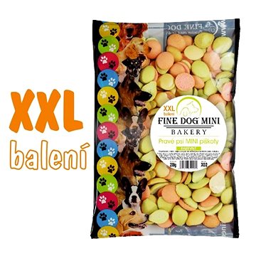 Fine Dog mini mix Piškoty barevné xxl balení 200 g (8595657302482)
