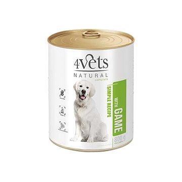 4Vets NATURAL SIMPLE RECIPE se zvěřinou 800g konzerva pro psy (40640)