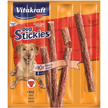 Vitakraft Dog pochoutka Dog stickies hovězí 4 × 11g (4008239289155)