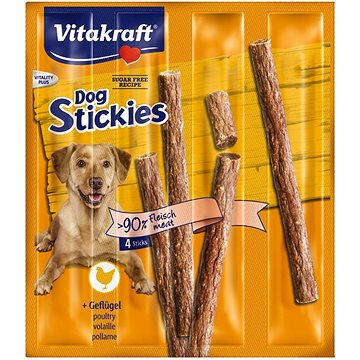 Vitakraft Dog pochoutka Dog stickies drůbeží 4 × 11g (4008239289162)