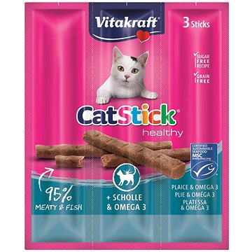 Vitakraft Cat Stick pochoutka platýs/omega 3, 3 × 6g (4008239312181)