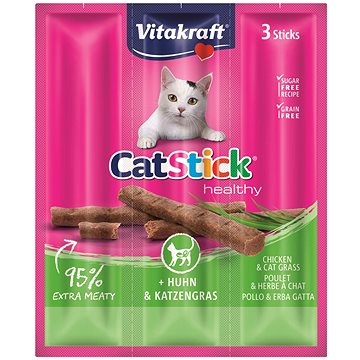 Vitakraft Cat Stick pochoutka kuře/tráva 3 × 6g (4008239588968)