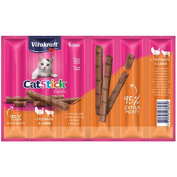 Vitakraft Cat Stick pochoutka krůta/jehně, 6 × 6g (7610376238469)
