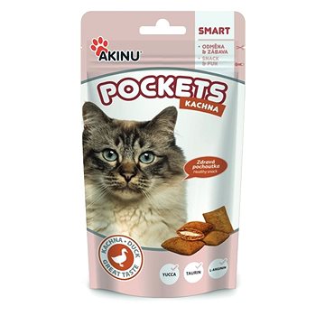 Akinu Pockets kachní polštářky pro kočky 40g (8595184955168)