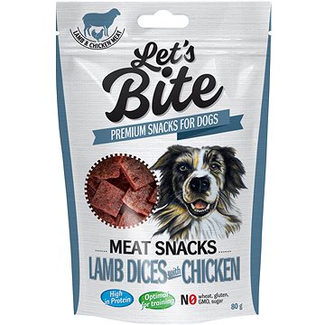 Let’s Bite Meat Snacks Lamb Squares with Chicken 80 g (8595602556366)