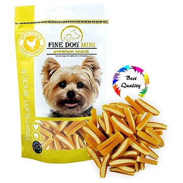 Fine Dog mini Sandwich mini strips kuřecí 80 g (8595657301966)