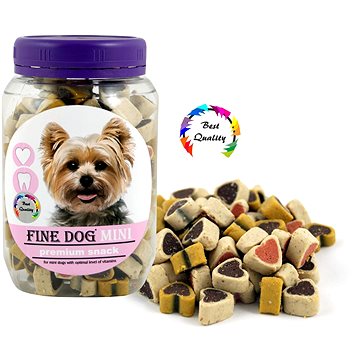 Fine dog mini soft mix srdíčka 280 g (8595657303793)