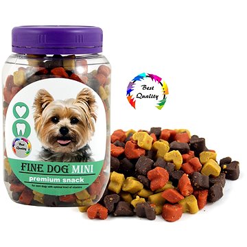 Fine dog mini soft mix srdíčka 280 g (8595657303915)
