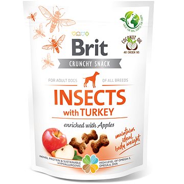 Brit Care Dog Crunchy Cracker Insects with Turkey and Apples 200 g (8595602551484)