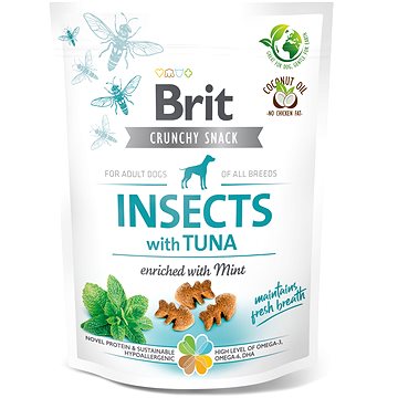 Brit Care Dog Crunchy Cracker Insects with Tuna enriched with Mint 200 g (8595602551507)