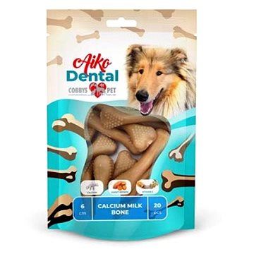 Cobbys Pet Aiko dental calcium milk bone 6 cm 170 g 20 ks (8586020728015)