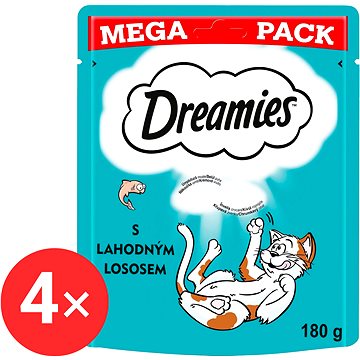 Dreamies pamlsky losos pro kočky 4 × 180 g (4008429119101)
