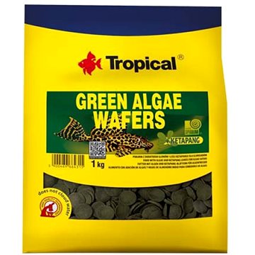 Tropical green algae wafers 1kg krmivo ve formě oplatek se spirulinou (6966431)