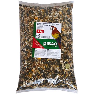 Dibaq Kompletní krmná směs pro papoušky 1 kg (8594014576238)