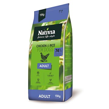 Nativia Adult – Chicken & Rice 15 kg (8595045402183)