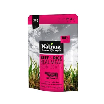 Nativia Real Meat - Beef & Rice 1 kg (8595045403043)